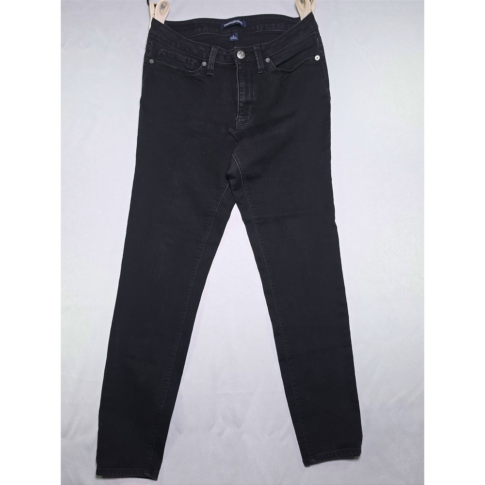 Calvin Klein Jeans Womens Skinny Mid Rise Black Denim CJ9M4091 Size 8